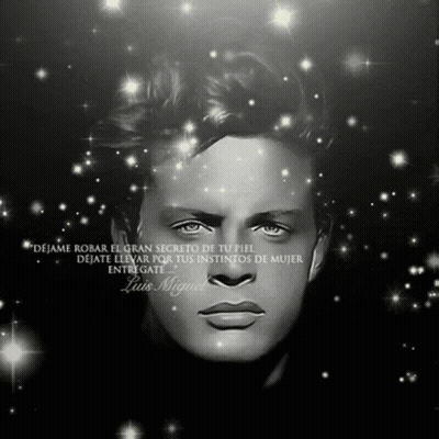 Black And White Man With Luis Miguel Quote GIF
