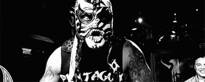 Black And White Man With Mask GIF