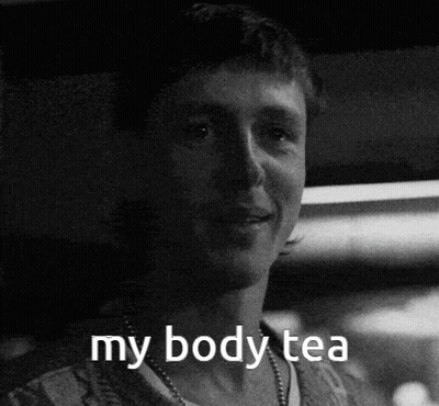 Black And White Man With My Body Tea On Face GIF