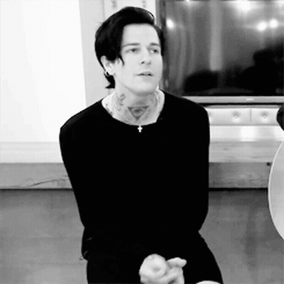 Black And White Man With Neck Tattoo GIF