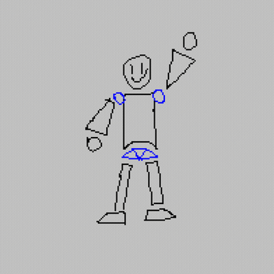 Black And White Man With Smiley Face GIF