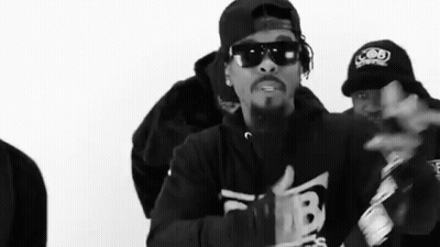 Black And White Man With Sunglasses And Vap Hoodie GIF