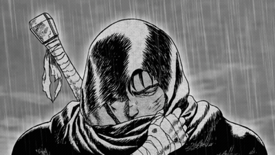 Black And White Man With Sword GIF
