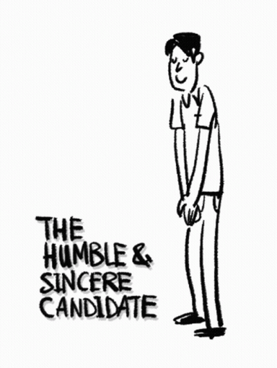 Black And White Man With The Humble & Sincere Candidate GIF