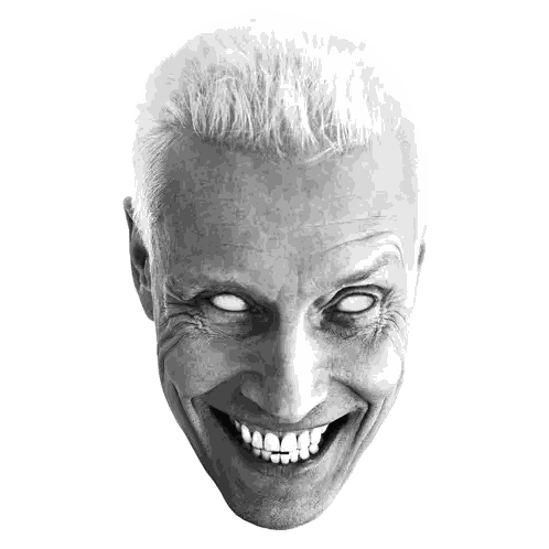 Black And White Man With White Hair Sticker