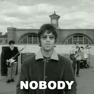 Black And White Man With Word Nobody GIF