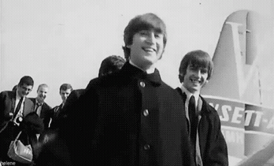 Black And White Men And Plane Saying Set GIF