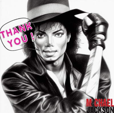Black And White Michael Jackson Saying Thank You GIF