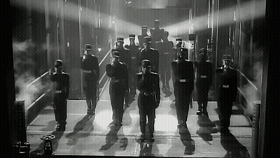 Black And White Military Marching Band GIF