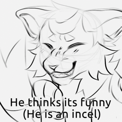 Black And White Monster He Thinks It's Funny He Is An Incel GIF