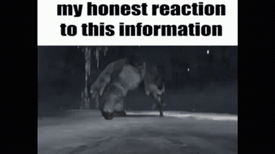 Black And White Monster My Honest Reaction To This Information GIF