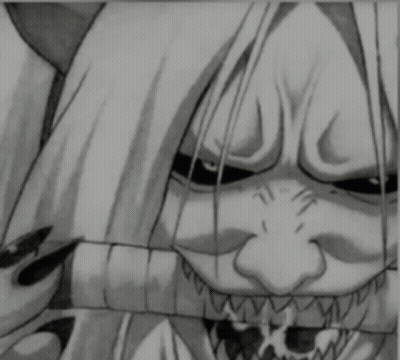 Black And White Monster With Horns GIF