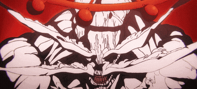 Black And White Monster With Huge Mouth GIF