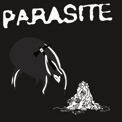 Black And White Monster With Parasite GIF