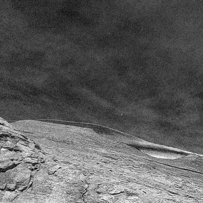 Black And White Mountain With Cloudy Sky GIF