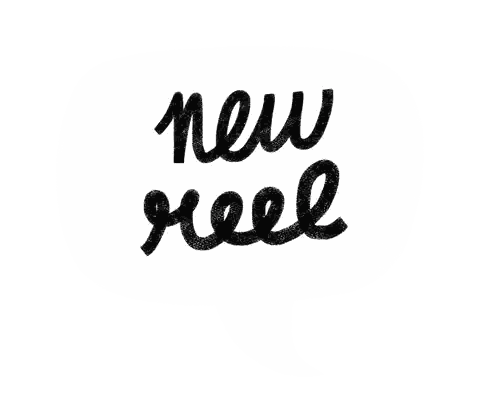 Black And White New Reel Drawing Sticker