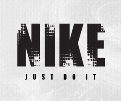 Black And White Nike Just Do It Logo GIF