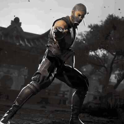 Black And White Ninja Mask GIF