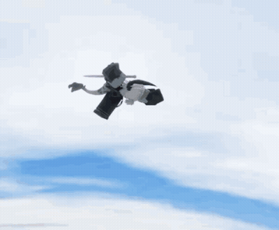 Black And White Object Flying GIF