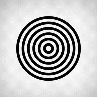 Black And White Optical Illusion Eye In Circle GIF