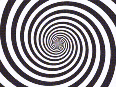Black and White Optical Illusion Spiral