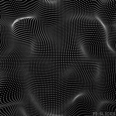 Black And White Optical Illusion Wave Of Dots GIF