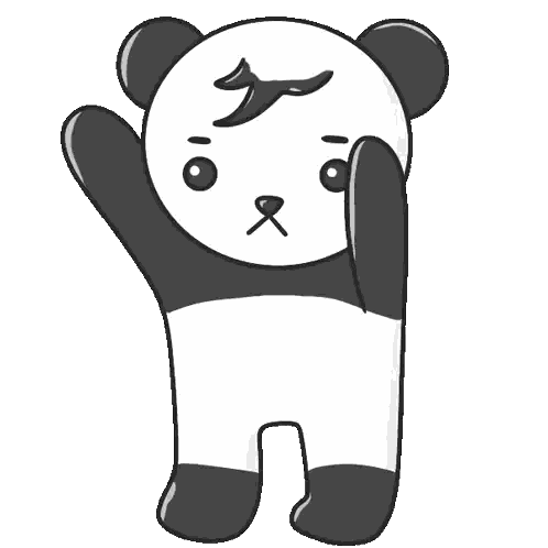 Black And White Panda Bear Sad Sticker