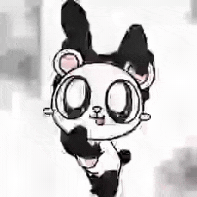 Black And White Panda Bear With Tongue GIF