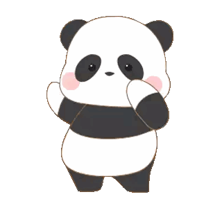 Black And White Panda With Pink Cheek Sticker