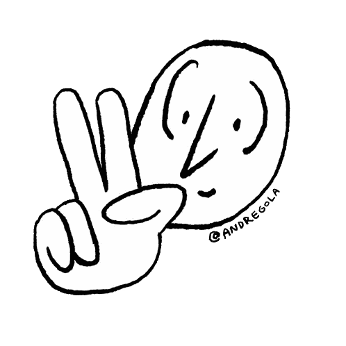 Black And White Peace Sign Hand Sticker