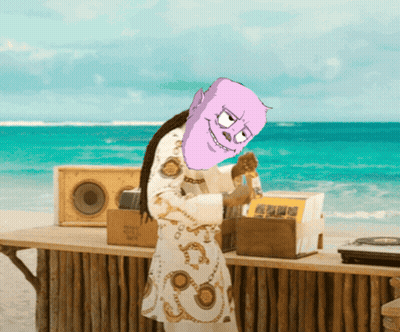 Black And White People Walking On Beach Holding Hands GIF