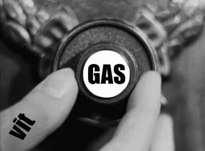 Black And White Person Adjusting Gas Knob GIF