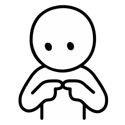 Black And White Person Drawing With Circle And Eyes Sticker