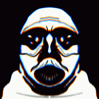 Black And White Person Face With Mouth Open GIF