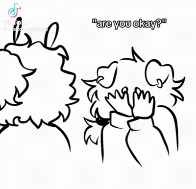 Black And White Person Glasses Are You Okay GIF
