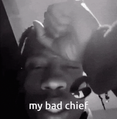 Black And White Person Hand On Head My Bad Chief GIF
