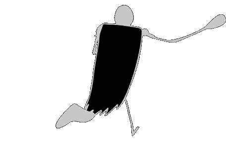 Black And White Person Holding Item Sticker