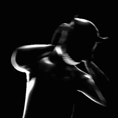 Black And White Person In Hat GIF