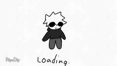 Black And White Person In Hoodie And Sunglasses Loading GIF