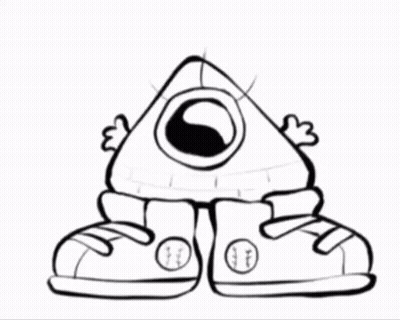 Black And White Person In Sneakers GIF