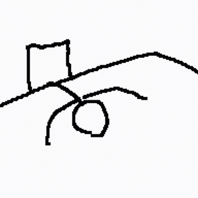Black And White Person Laying On Bed With Pillow GIF