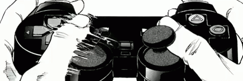 Black And White Person Playing Video Game Controller GIF