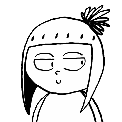 Black And White Person's Face Sticker