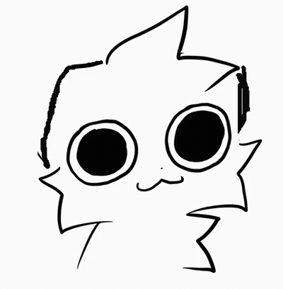 Black And White Person's Face With Big Eyes GIF