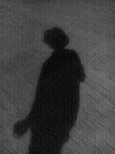 Black And White Person Shadow GIF