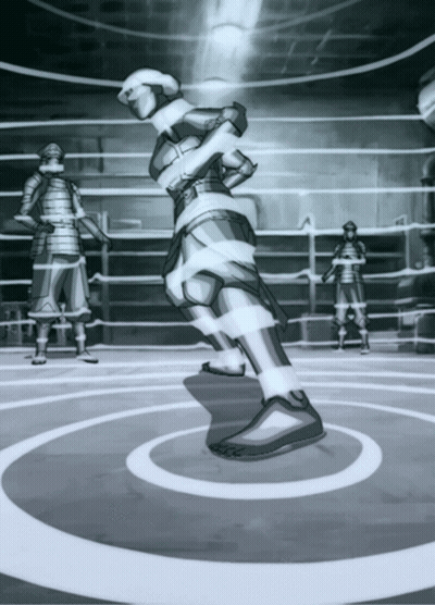 Black And White Person Standing In Ring GIF