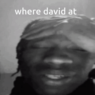 Black And White Person Where David At GIF