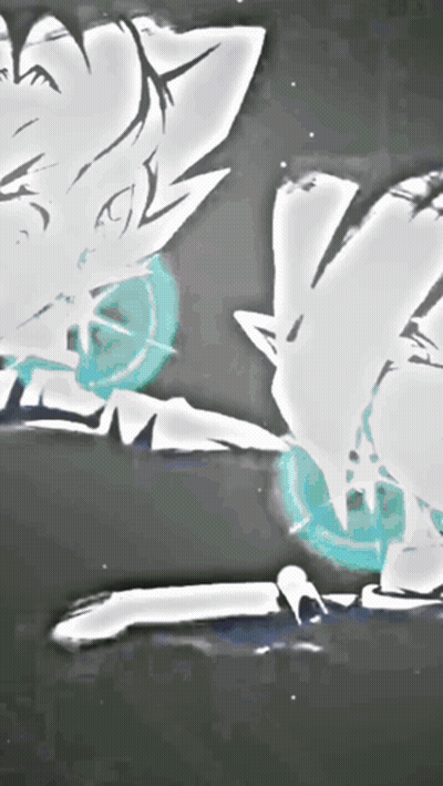 Black And White Person With Blue Circle GIF