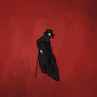 Black And White Person With Mask GIF