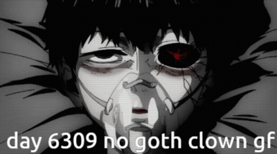 Black And White Person With Oxygen Mask Day 6309 No Goth Clown Gf GIF